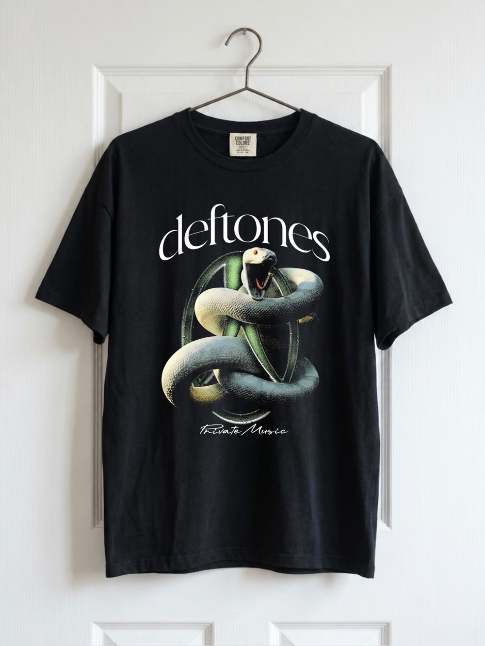 Deftones Snake Private Music Black Grunge Aesthetic Comfort Colors Tee